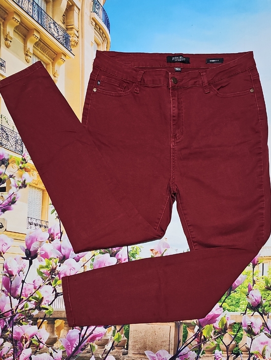 Judy Blue Denim - Judy Blue Women's Burgundy Skinny Jeans Size 15/32